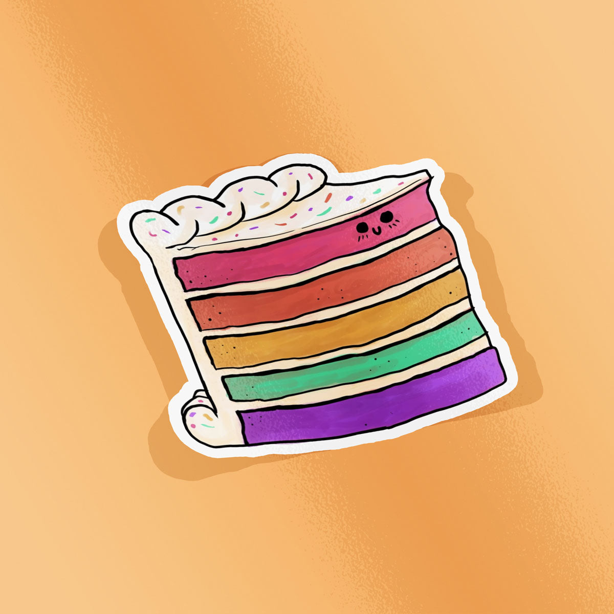 Rainbow Cake Sticker